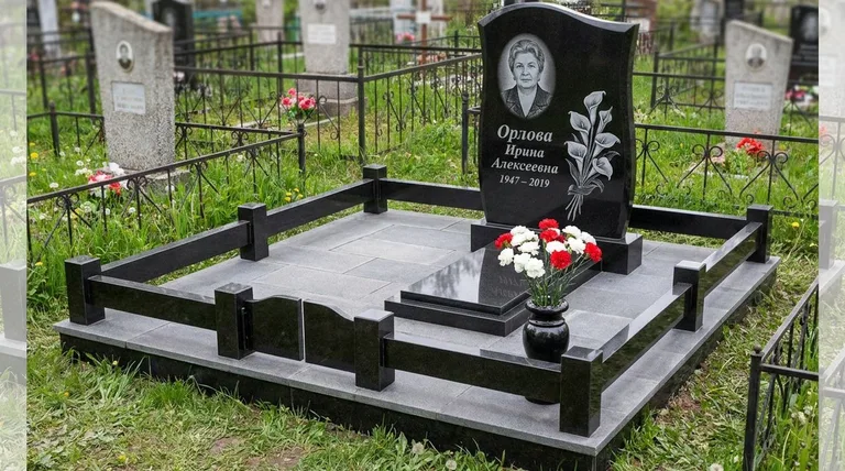 Памятник с гравировкой калл — выполненная работа «Орлова» в Ростове-на-Дону