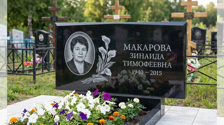Памятник с гравировкой калл — выполненная работа «Макарова» в Ростове-на-Дону