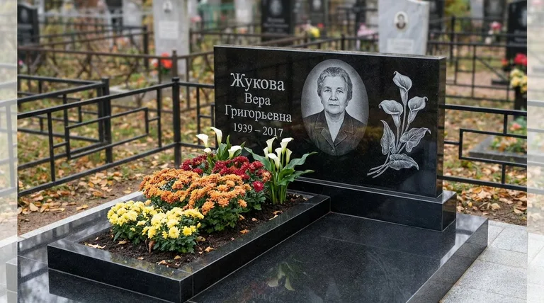 Памятник с гравировкой калл — выполненная работа «Жукова» в Ростове-на-Дону