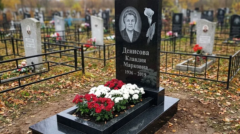 Памятник с гравировкой калл — выполненная работа «Денисова» в Ростове-на-Дону
