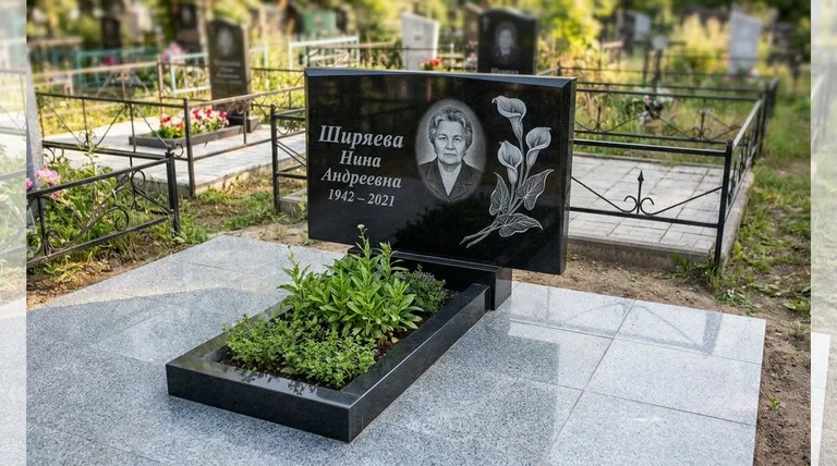 Памятник с гравировкой калл — выполненная работа «Ширяева» в Ростове-на-Дону