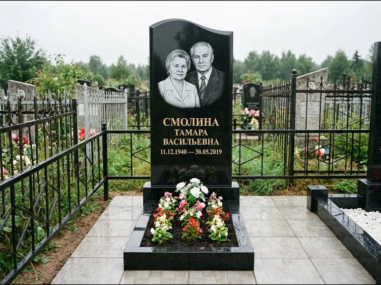 Гравировка портрета на чёрном граните — выполненная работа 10 в Ростове-на-Дону