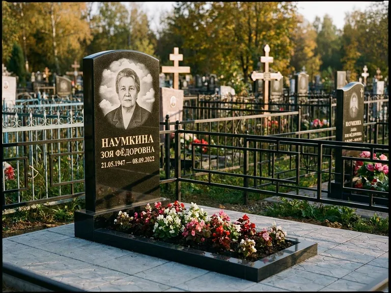 Гравировка портрета на чёрном граните — выполненная работа 30 в Ростове-на-Дону