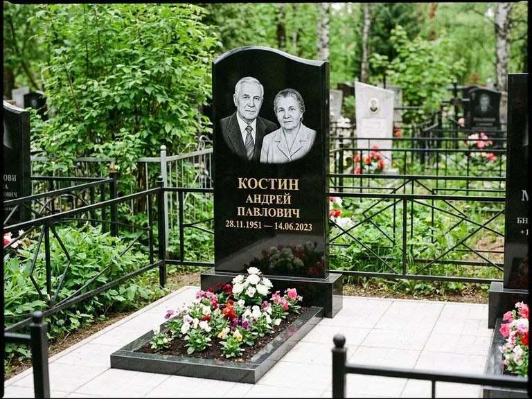 Гравировка портрета на чёрном граните — выполненная работа 3 в Ростове-на-Дону
