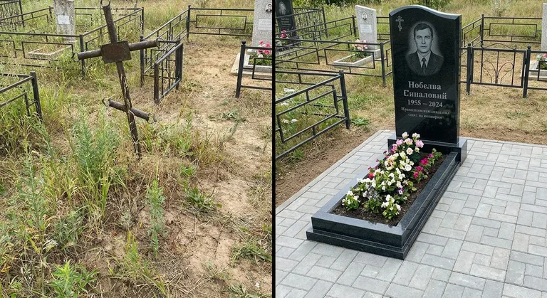 Памятник под ключ: запущенная могила до и ухоженный мемориал после в Ростове-на-Дону
