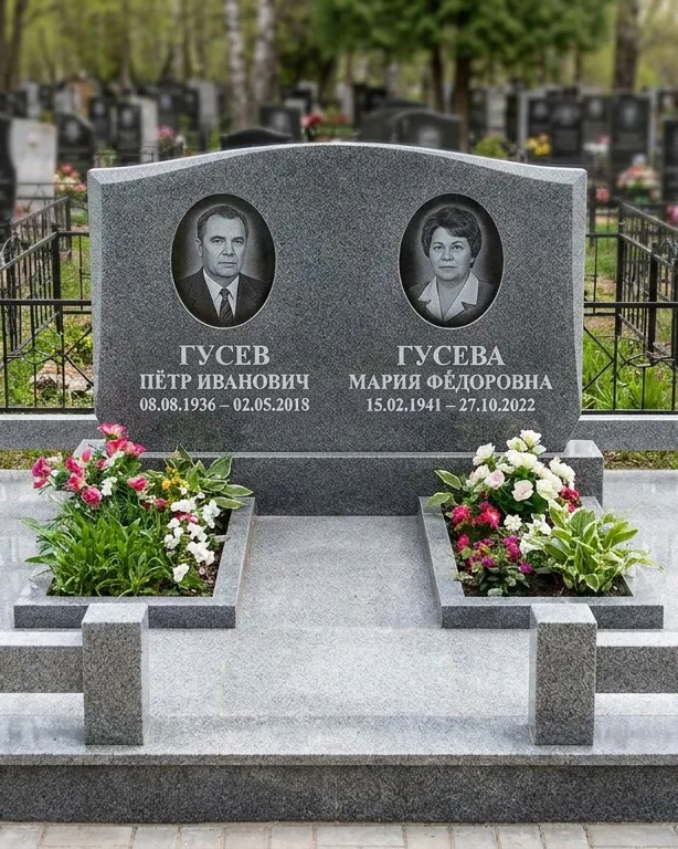 Памятник под ключ из белого мрамора в Ростове-на-Дону