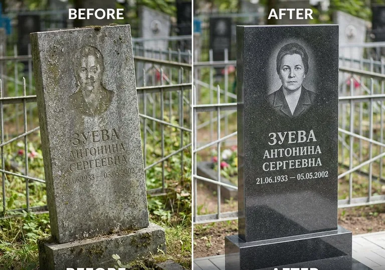Восстановление сколов кромки гранита: до и после в Ростове-на-Дону