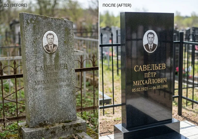 Комплексная реставрация старого памятника: до и после в Ростове-на-Дону