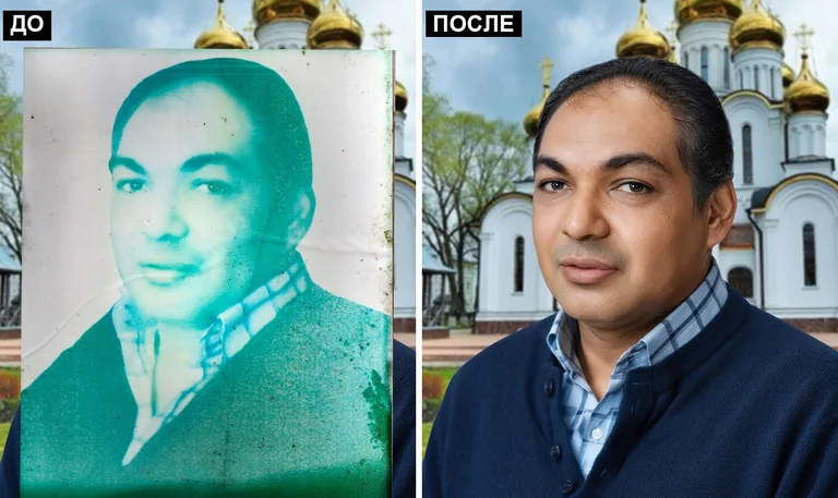 Ретушь фото на памятник — цветокоррекция и колоризация: до и после в Ростове-на-Дону