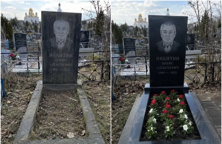 Диптих №3: покраска оградки и прополка цветника с тюльпанами — до и после в Ростове-на-Дону