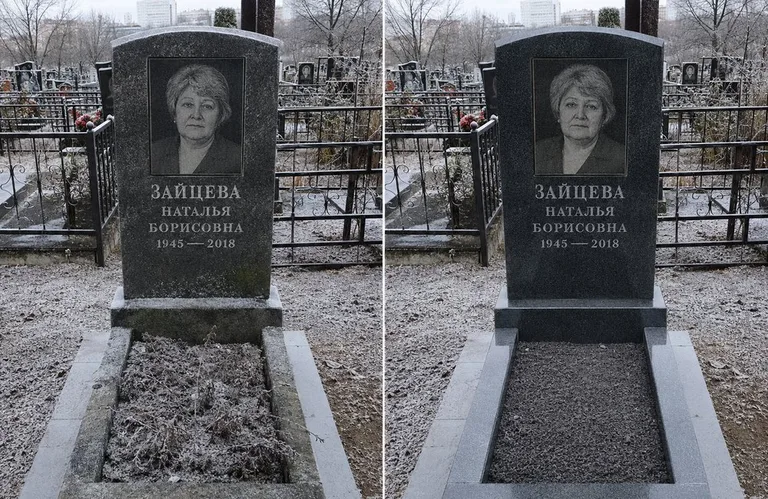 Диптих №10: белый мрамор — убраны жёлтые подтёки, восстановлена белизна стелы в Ростове-на-Дону