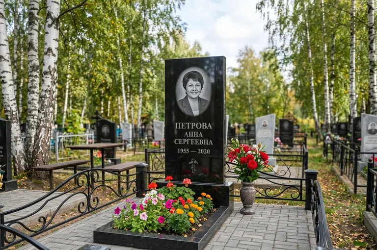 Установка гранитного памятника на могилу в Ростове-на-Дону