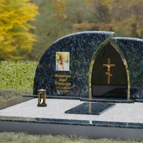 Православный комбинированный памятник на две могилы - П116