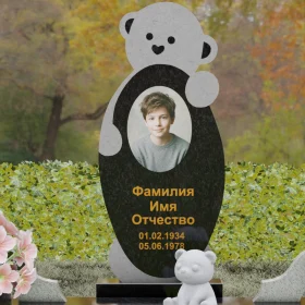 Комбинированный вертикальный памятник светский - П136