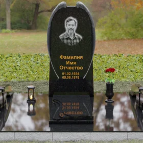 Вертикальный гранитный памятник на одного - П161