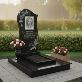 Гранитный мемориальный комплекс светский вертикальный - ПН124