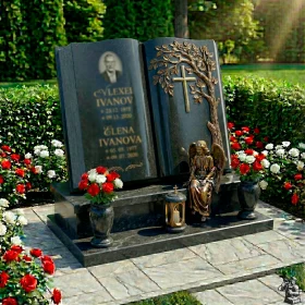 Гранитный элитный православный памятник - ПН236