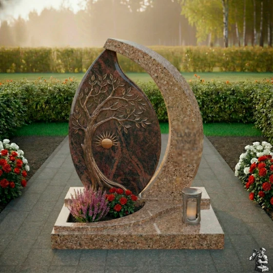 Мемориальный комплекс с Древом Жизни, гранит Дымовский