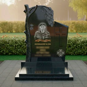 Гранитный православный памятник с комплексом - ПН515