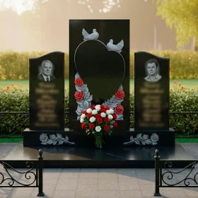 Гранитный памятник светский на двоих - ПН642