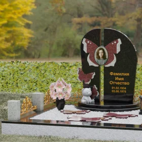 Вертикальный гранитный памятник без креста - П238