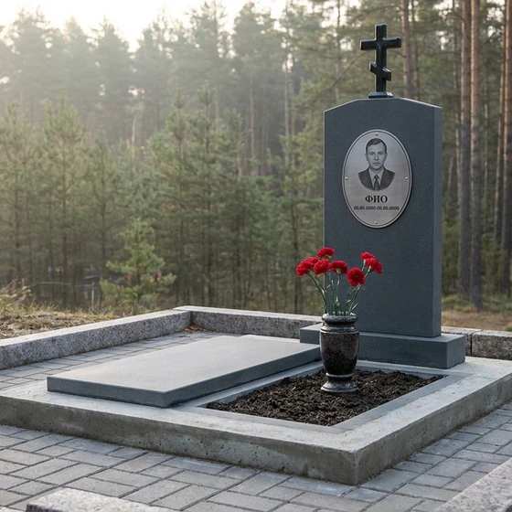Памятник из полимера с крестом